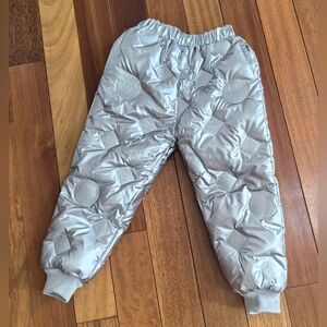Boys Winter Down Pants Size 120 Waterproof Insulated Kids Puffer Snowpants Ski
